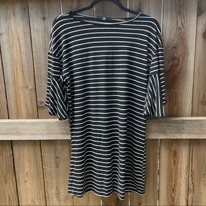 missguided • black and white striped dress